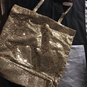 Victoria’s Secret Gold Sequin tote